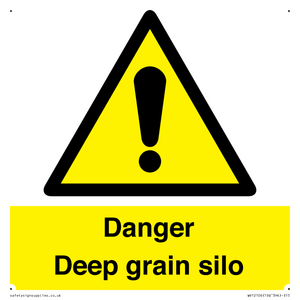 Danger Deep grain silo